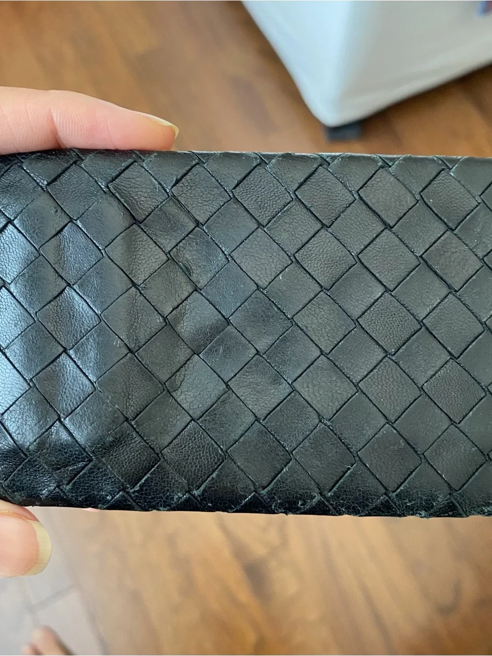Bottega Veneta Black Intrecciato Leather Key Case Holder